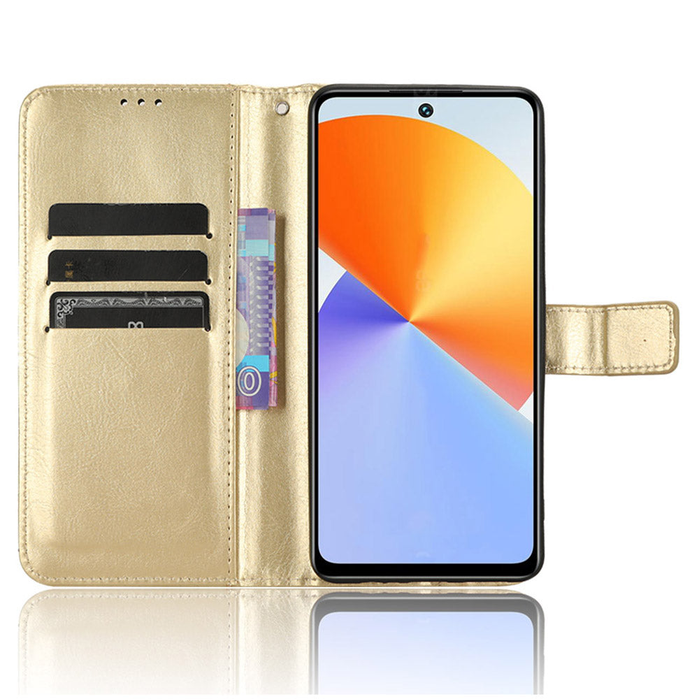 For Infinix Note 30 VIP 5G X6710 Crazy Horse Texture Phone Stand Case PU Leather Wallet Cover