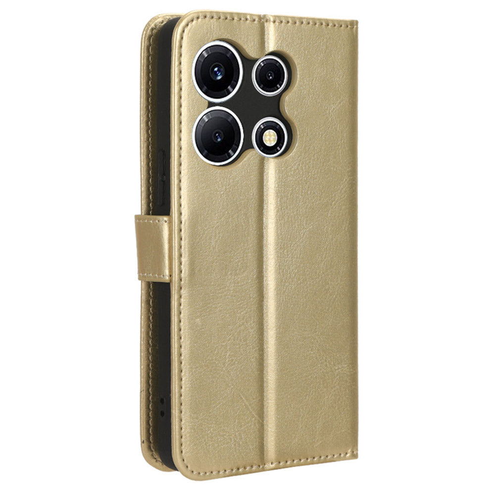 For Infinix Note 30 VIP 5G X6710 Crazy Horse Texture Phone Stand Case PU Leather Wallet Cover