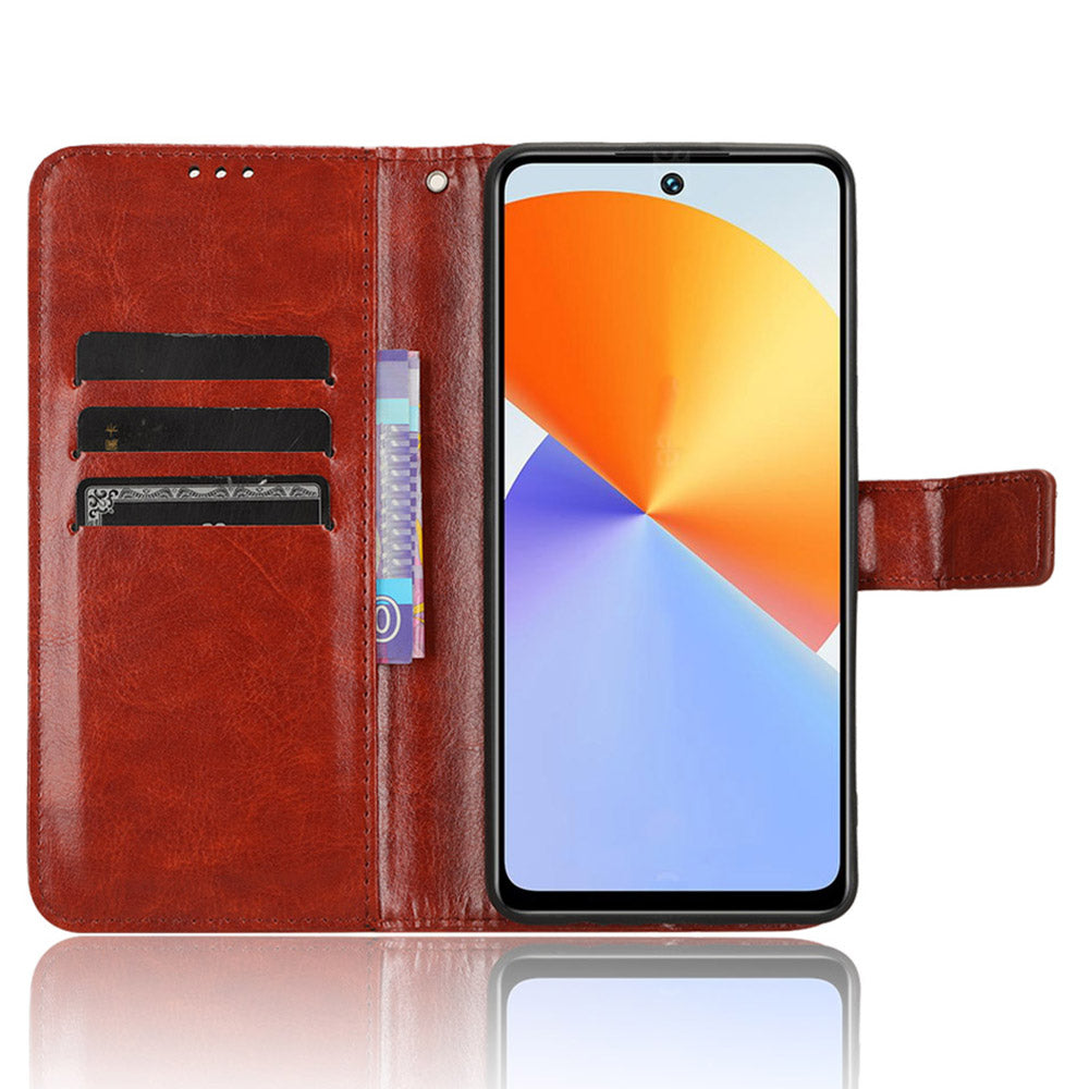 For Infinix Note 30 VIP 5G X6710 Crazy Horse Texture Phone Stand Case PU Leather Wallet Cover
