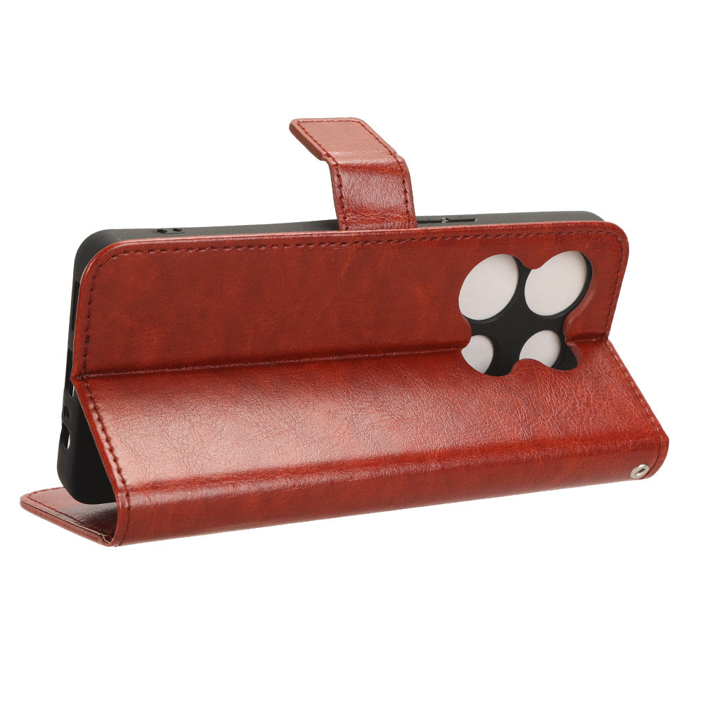 For Infinix Note 30 VIP 5G X6710 Crazy Horse Texture Phone Stand Case PU Leather Wallet Cover