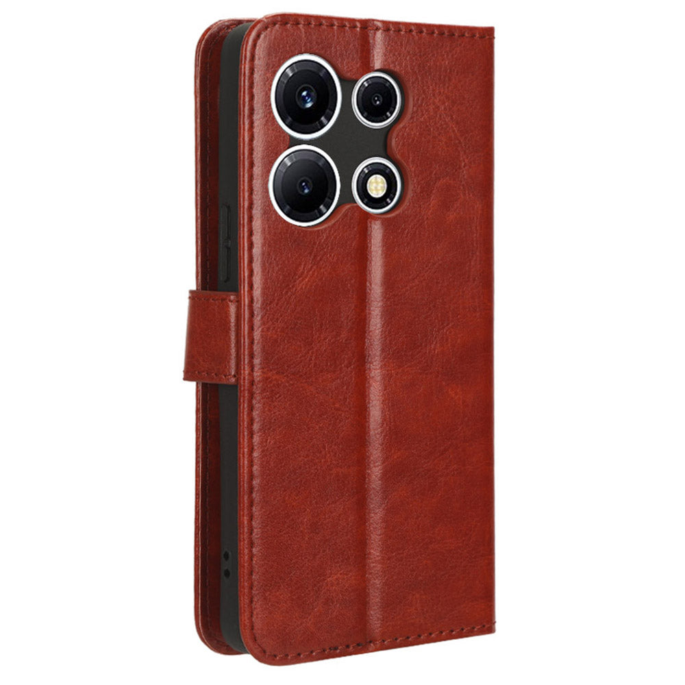 For Infinix Note 30 VIP 5G X6710 Crazy Horse Texture Phone Stand Case PU Leather Wallet Cover