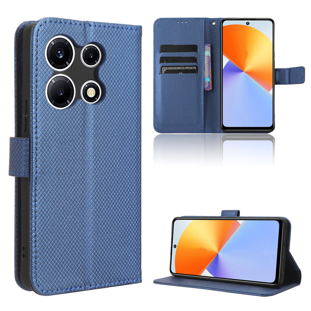 For Infinix Note 30 VIP 5G X6710 PU Leather Cell Phone Case Diamond Texture Wallet Stand Cover