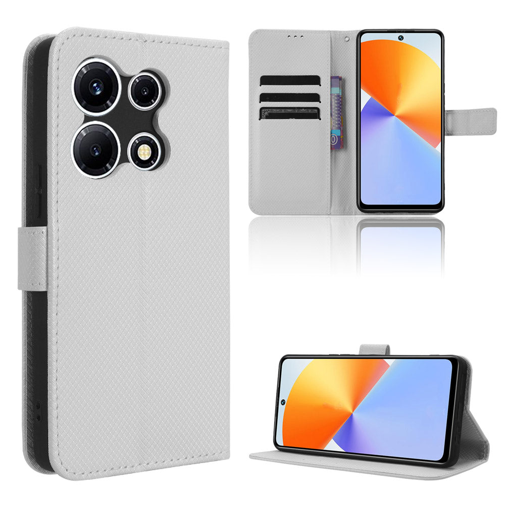For Infinix Note 30 VIP 5G X6710 PU Leather Cell Phone Case Diamond Texture Wallet Stand Cover