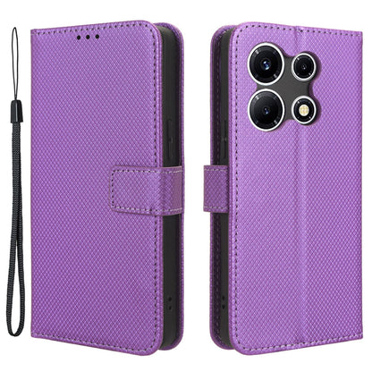 For Infinix Note 30 VIP 5G X6710 PU Leather Cell Phone Case Diamond Texture Wallet Stand Cover