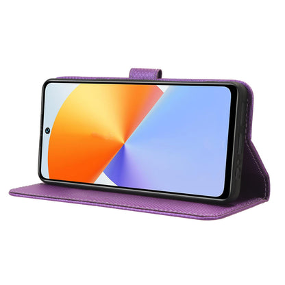 For Infinix Note 30 VIP 5G X6710 PU Leather Cell Phone Case Diamond Texture Wallet Stand Cover