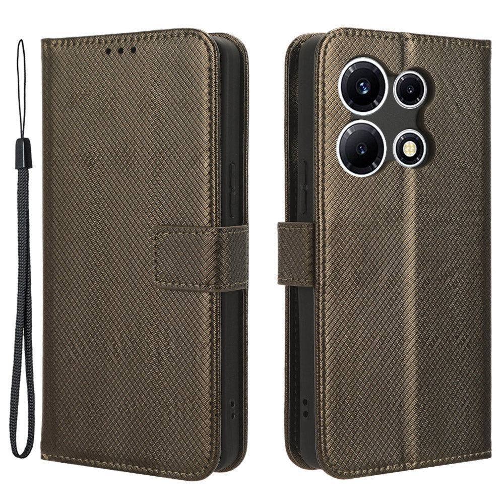 For Infinix Note 30 VIP 5G X6710 PU Leather Cell Phone Case Diamond Texture Wallet Stand Cover