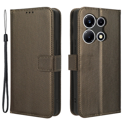 For Infinix Note 30 VIP 5G X6710 PU Leather Cell Phone Case Diamond Texture Wallet Stand Cover