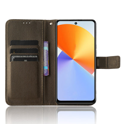 For Infinix Note 30 VIP 5G X6710 PU Leather Cell Phone Case Diamond Texture Wallet Stand Cover