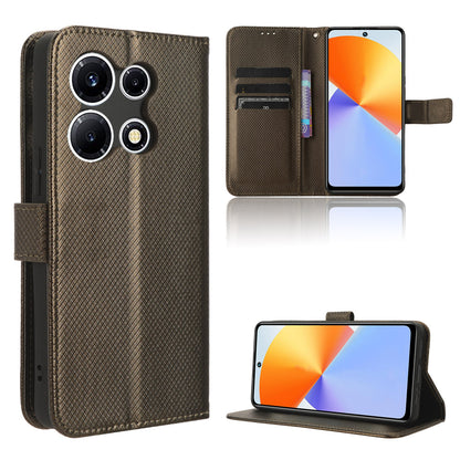 For Infinix Note 30 VIP 5G X6710 PU Leather Cell Phone Case Diamond Texture Wallet Stand Cover