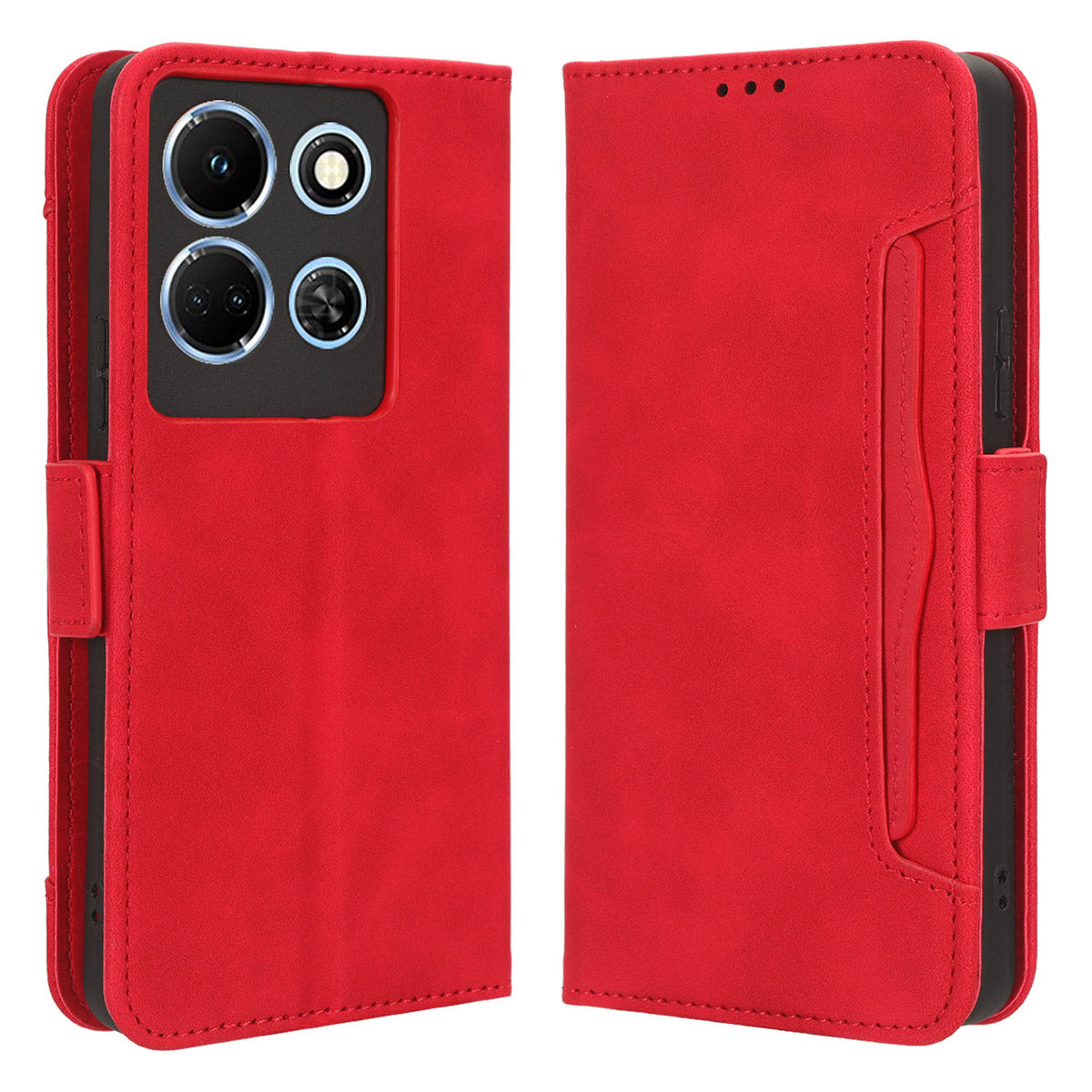 For Infinix Note 30 4G / X6833B / X6716B Anti-Scratch PU Leather Case Wallet Phone Stand Cover with Multiple Card Slots