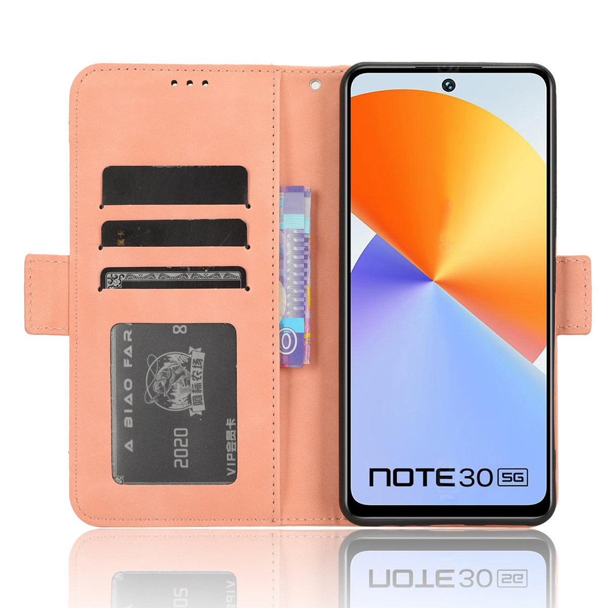 For Infinix Note 30 4G / X6833B / X6716B Anti-Scratch PU Leather Case Wallet Phone Stand Cover with Multiple Card Slots