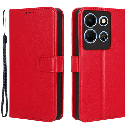 For Infinix Note 30 4G X6833B / X6716B Crazy Horse Texture Stand Case Leather Wallet Phone Cover