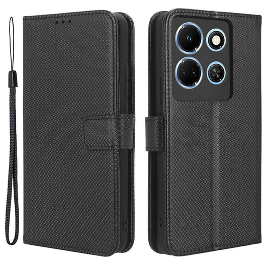 For Infinix Note 30 4G / X6833B / X6716B Wallet Shockproof Phone Case Diamond Texture PU Leather Stand Cover