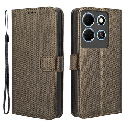 For Infinix Note 30 4G / X6833B / X6716B Wallet Shockproof Phone Case Diamond Texture PU Leather Stand Cover