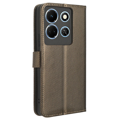 For Infinix Note 30 4G / X6833B / X6716B Wallet Shockproof Phone Case Diamond Texture PU Leather Stand Cover