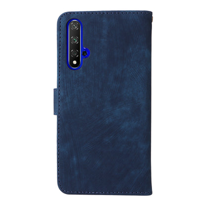 For Huawei nova 5T 4G / Honor 20 / 20S (For China) RFID Blocking Phone Case Wallet Stand PU Leather Cover with Strap