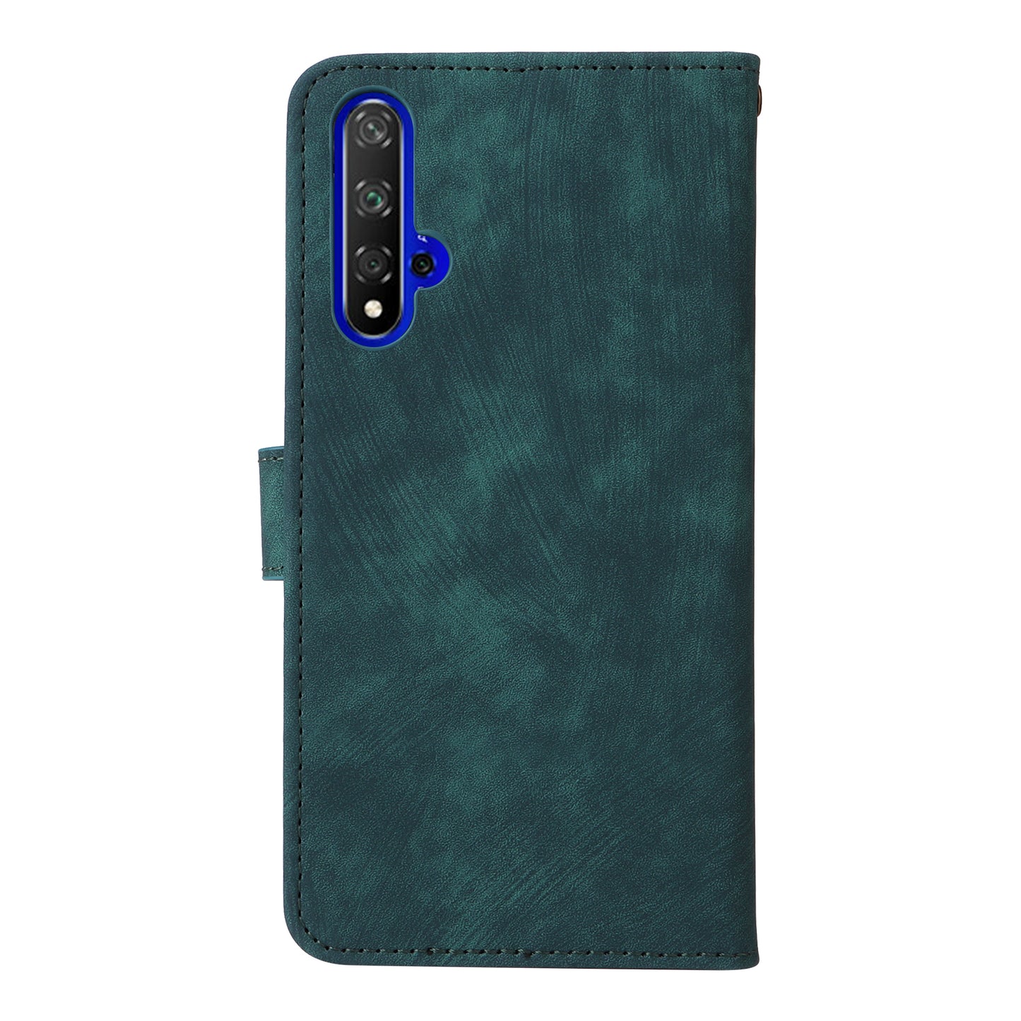 For Huawei nova 5T 4G / Honor 20 / 20S (For China) RFID Blocking Phone Case Wallet Stand PU Leather Cover with Strap