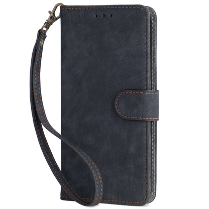 RFID Blocking Phone Case for Xiaomi Redmi 9A / 9AT / 9A Sport / 9i / 9i Sport , PU Leather Stand Flip Wallet Cover with Strap