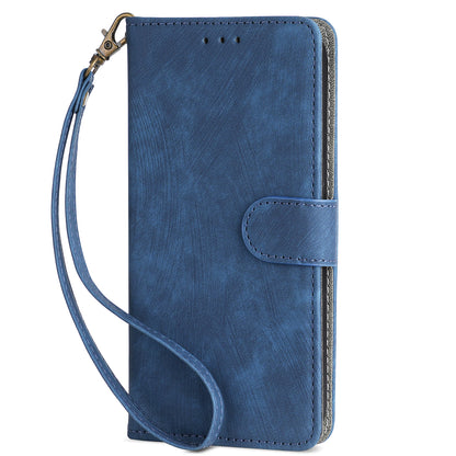 RFID Blocking Phone Case for Xiaomi Redmi 9A / 9AT / 9A Sport / 9i / 9i Sport , PU Leather Stand Flip Wallet Cover with Strap