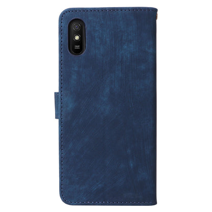 RFID Blocking Phone Case for Xiaomi Redmi 9A / 9AT / 9A Sport / 9i / 9i Sport , PU Leather Stand Flip Wallet Cover with Strap