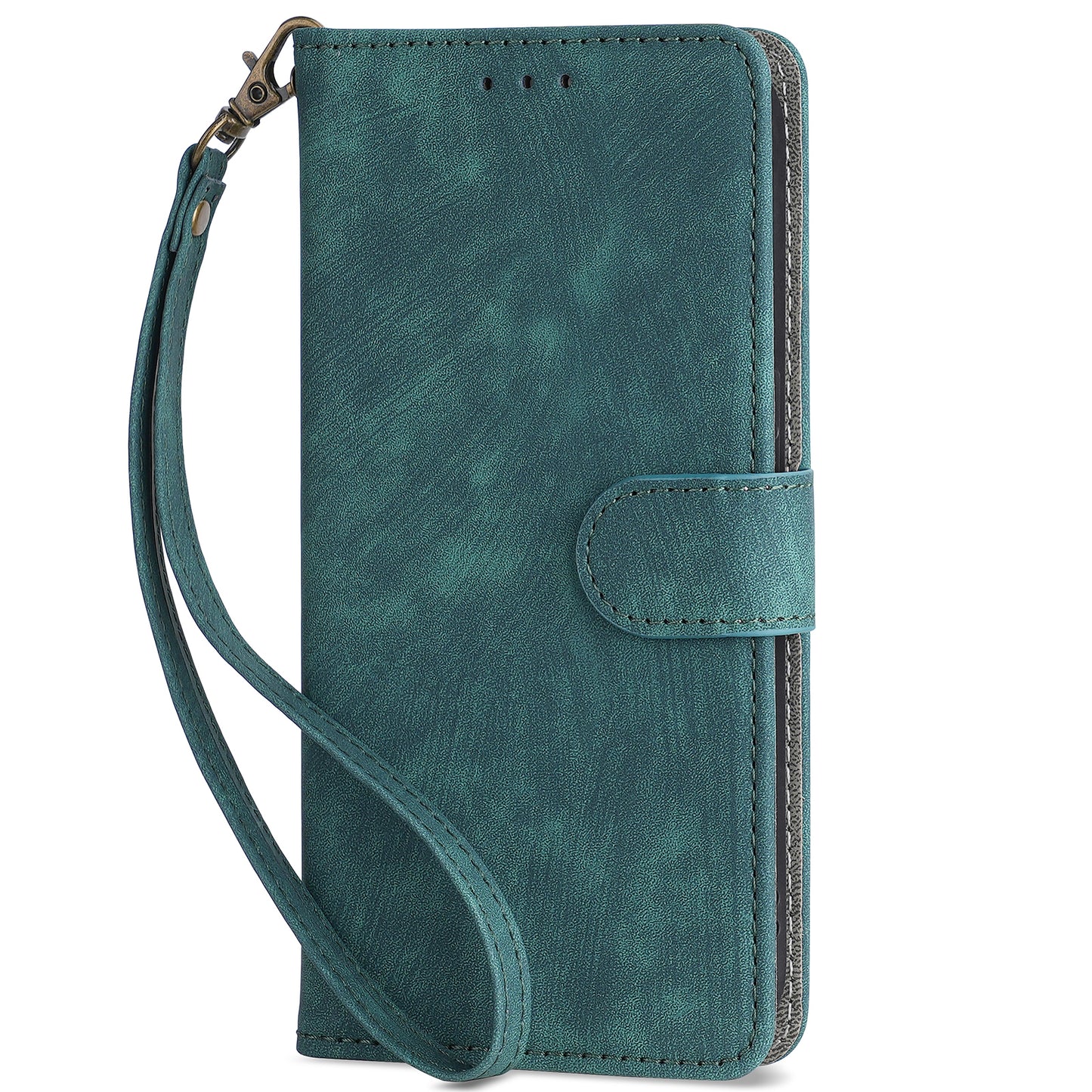 RFID Blocking Phone Case for Xiaomi Redmi 9A / 9AT / 9A Sport / 9i / 9i Sport , PU Leather Stand Flip Wallet Cover with Strap