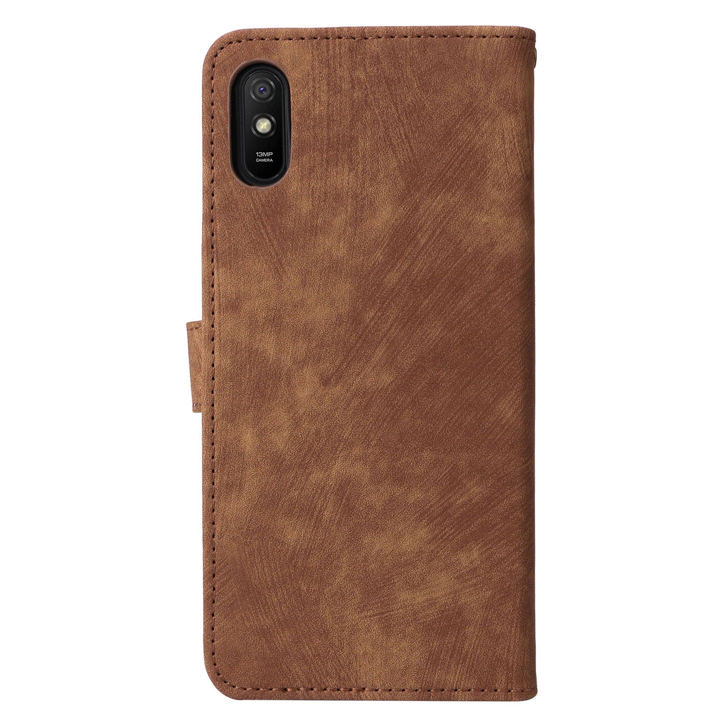 RFID Blocking Phone Case for Xiaomi Redmi 9A / 9AT / 9A Sport / 9i / 9i Sport , PU Leather Stand Flip Wallet Cover with Strap
