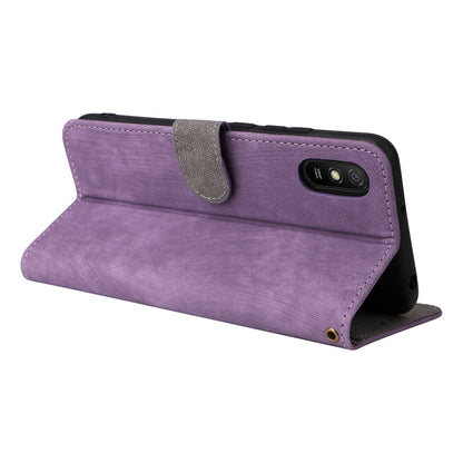RFID Blocking Phone Case for Xiaomi Redmi 9A / 9AT / 9A Sport / 9i / 9i Sport , PU Leather Stand Flip Wallet Cover with Strap