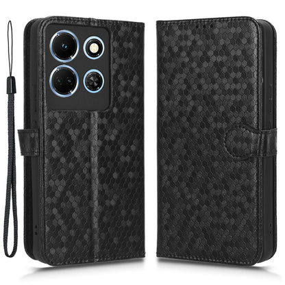 For Infinix Note 30 4G Dot Imprinted PU Leather Stand Case Wallet Phone Cover