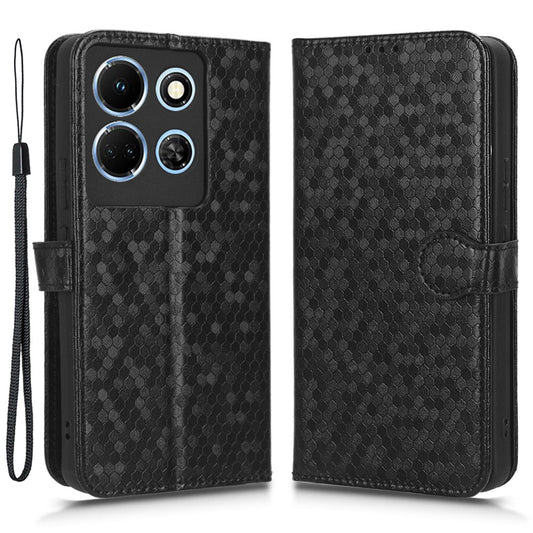 For Infinix Note 30 4G Dot Imprinted PU Leather Stand Case Wallet Phone Cover