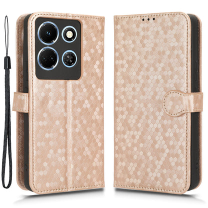 For Infinix Note 30 4G Dot Imprinted PU Leather Stand Case Wallet Phone Cover