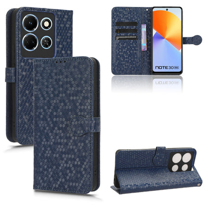 For Infinix Note 30 4G Dot Imprinted PU Leather Stand Case Wallet Phone Cover