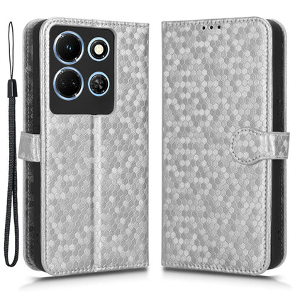 For Infinix Note 30 4G Dot Imprinted PU Leather Stand Case Wallet Phone Cover
