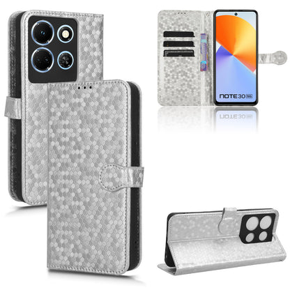 For Infinix Note 30 4G Dot Imprinted PU Leather Stand Case Wallet Phone Cover