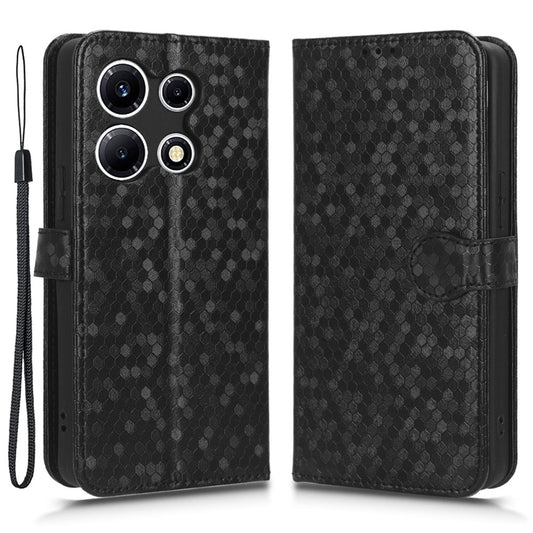 For Infinix Note 30 VIP 5G Phone Wallet Case Dot Imprinted Stand PU Leather Cover