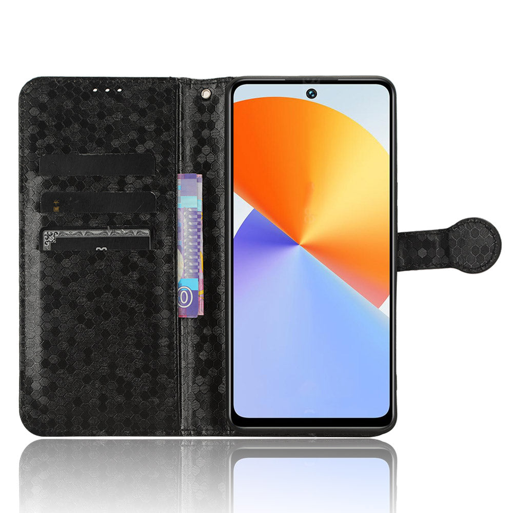 For Infinix Note 30 VIP 5G Phone Wallet Case Dot Imprinted Stand PU Leather Cover