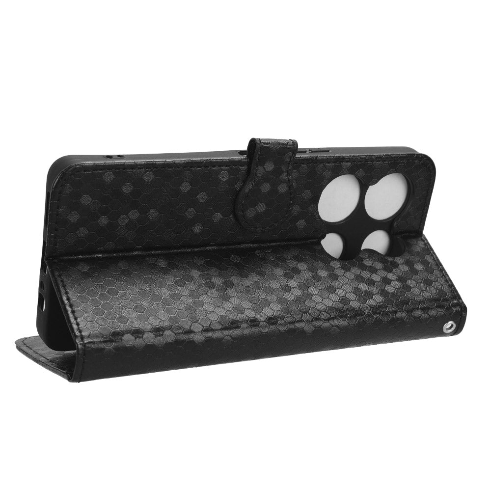 For Infinix Note 30 VIP 5G Phone Wallet Case Dot Imprinted Stand PU Leather Cover