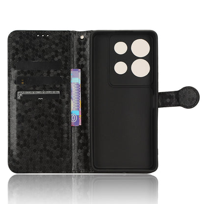 For Infinix Note 30 VIP 5G Phone Wallet Case Dot Imprinted Stand PU Leather Cover