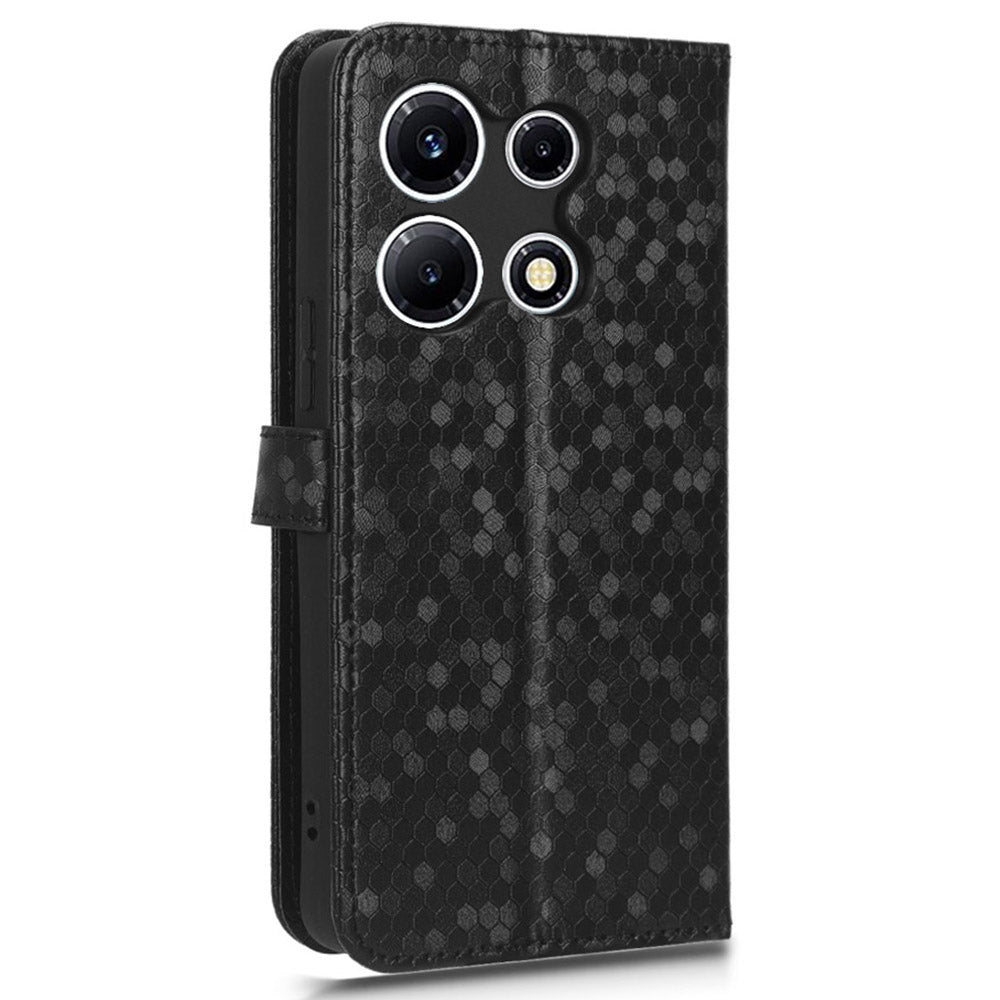 For Infinix Note 30 VIP 5G Phone Wallet Case Dot Imprinted Stand PU Leather Cover