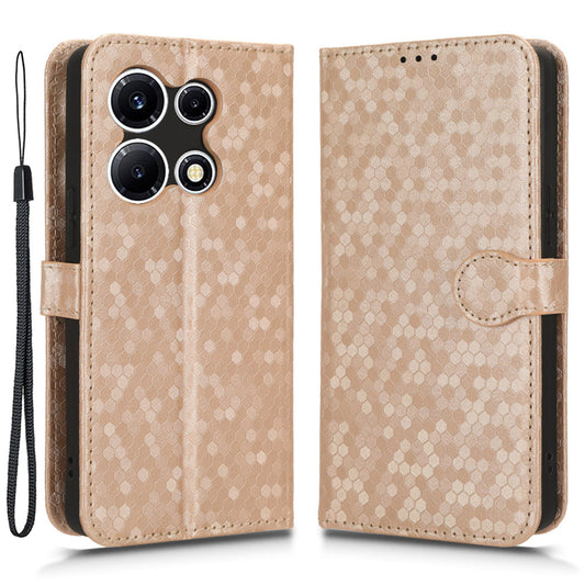 For Infinix Note 30 VIP 5G Phone Wallet Case Dot Imprinted Stand PU Leather Cover