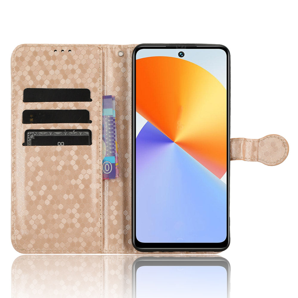 For Infinix Note 30 VIP 5G Phone Wallet Case Dot Imprinted Stand PU Leather Cover