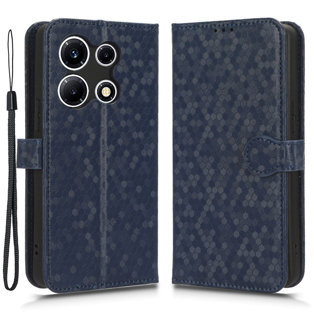 For Infinix Note 30 VIP 5G Phone Wallet Case Dot Imprinted Stand PU Leather Cover
