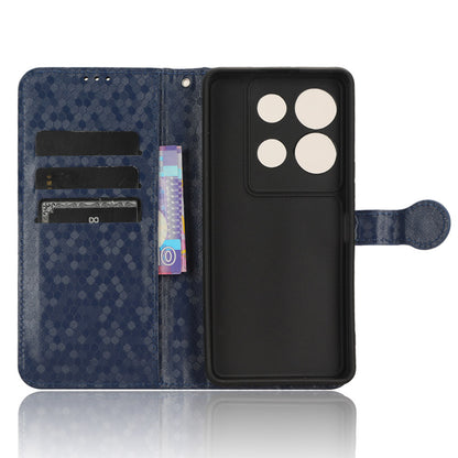 For Infinix Note 30 VIP 5G Phone Wallet Case Dot Imprinted Stand PU Leather Cover