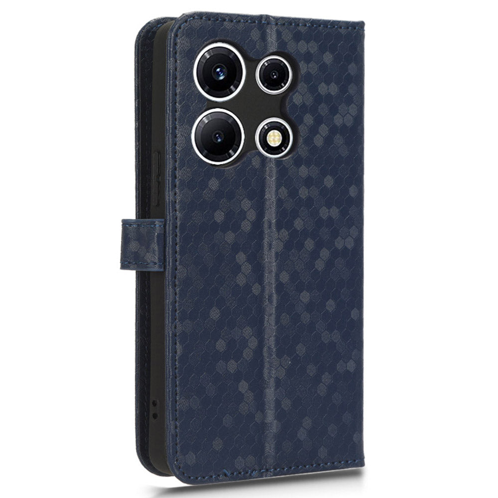 For Infinix Note 30 VIP 5G Phone Wallet Case Dot Imprinted Stand PU Leather Cover