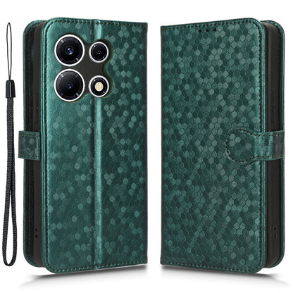 For Infinix Note 30 VIP 5G Phone Wallet Case Dot Imprinted Stand PU Leather Cover
