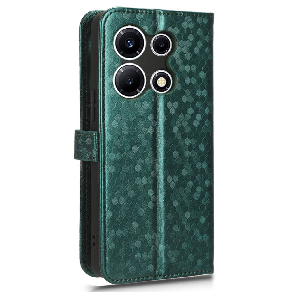 For Infinix Note 30 VIP 5G Phone Wallet Case Dot Imprinted Stand PU Leather Cover