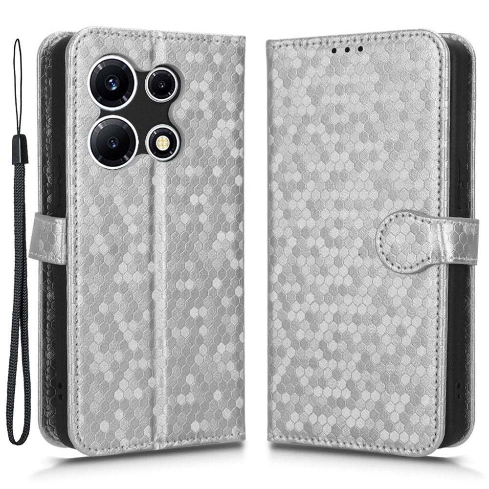 For Infinix Note 30 VIP 5G Phone Wallet Case Dot Imprinted Stand PU Leather Cover