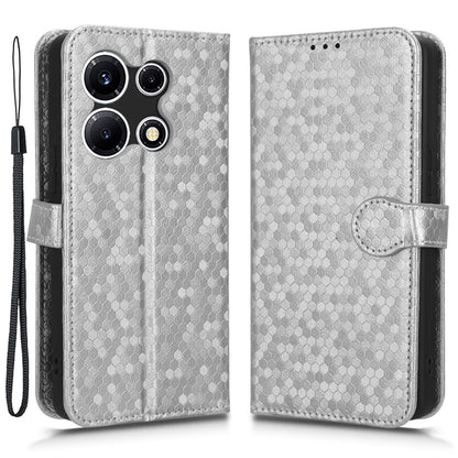 For Infinix Note 30 VIP 5G Phone Wallet Case Dot Imprinted Stand PU Leather Cover