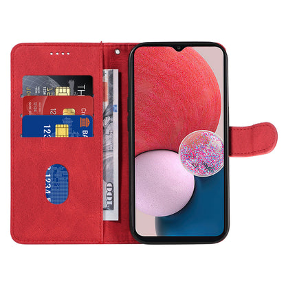 For Samsung Galaxy A13 4G / 5G Wallet Phone Cover PU Leather Imprinted Line Case with Stand