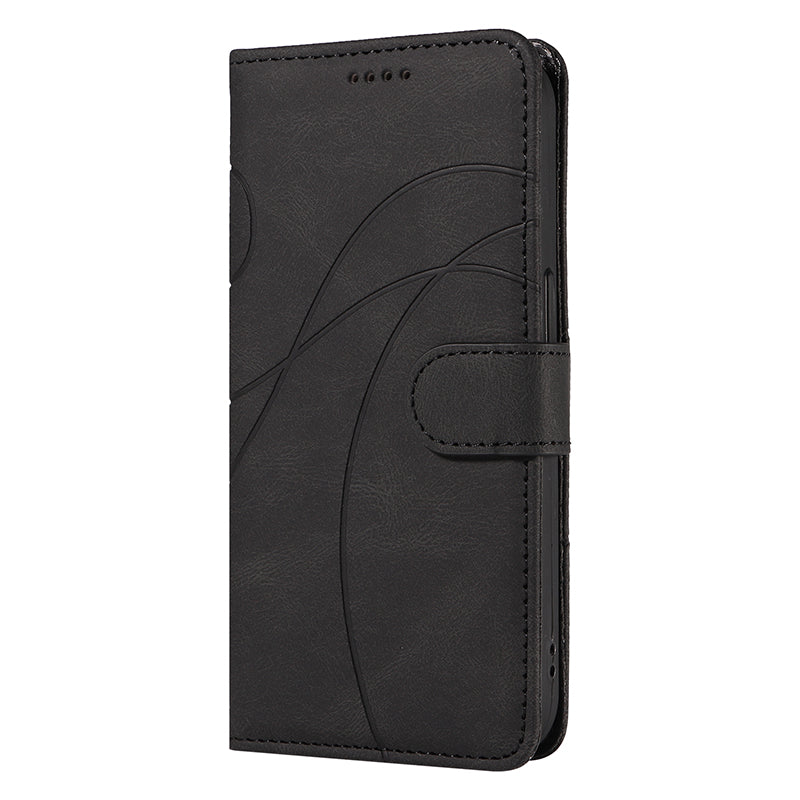 For Samsung Galaxy A13 4G / 5G Wallet Phone Cover PU Leather Imprinted Line Case with Stand
