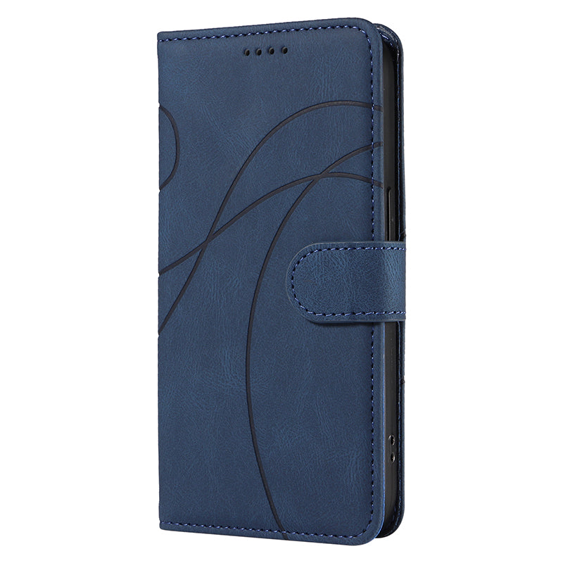 For Samsung Galaxy A13 4G / 5G Wallet Phone Cover PU Leather Imprinted Line Case with Stand